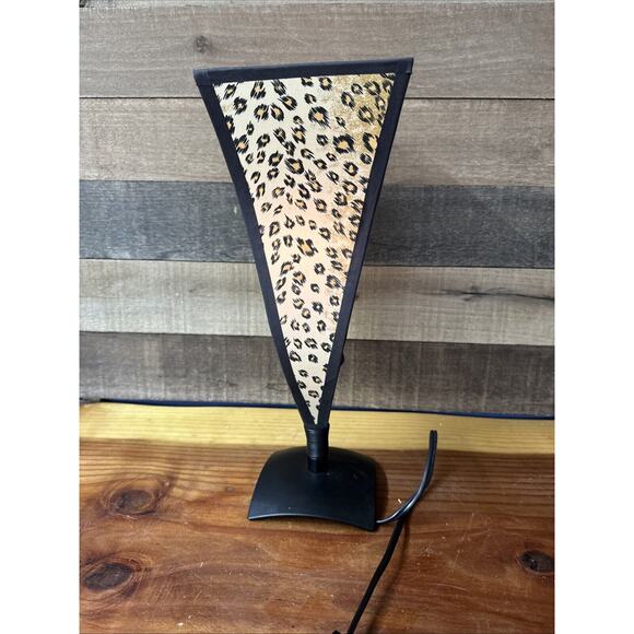 Cheetah Print Fabric Table Accent Night Light 15” Tall - Picture 5 of 10